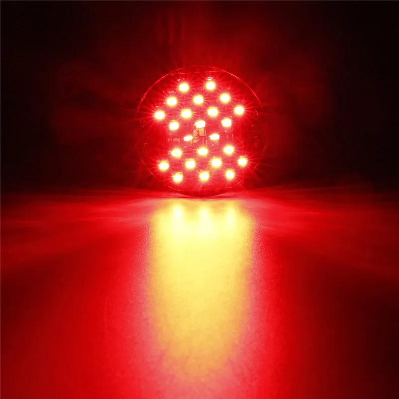 "3-1/4"" Rear Red Emark DOT LED Turn Signal Indicators For Motorcycle" product image