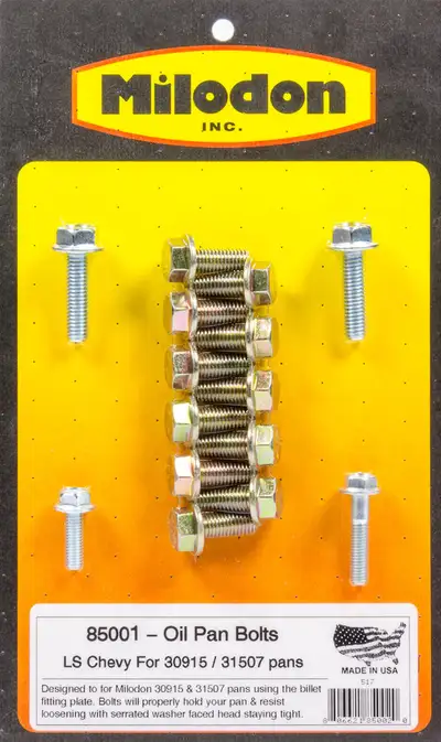Milodon Oil Pan Bolt Kit - GM LS Series