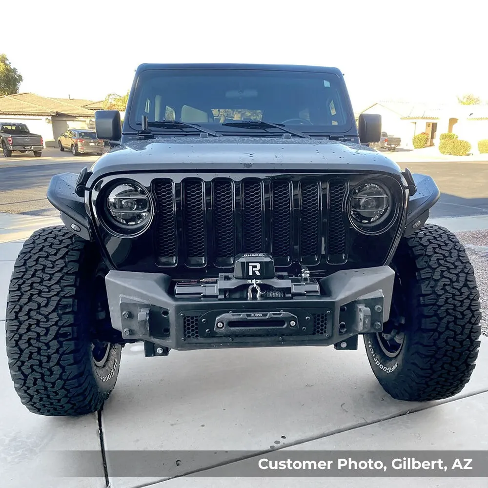 07c Wrangler/20c Gladiator Rockline Front Stubby Bumper Black Powdercoat Finish product image