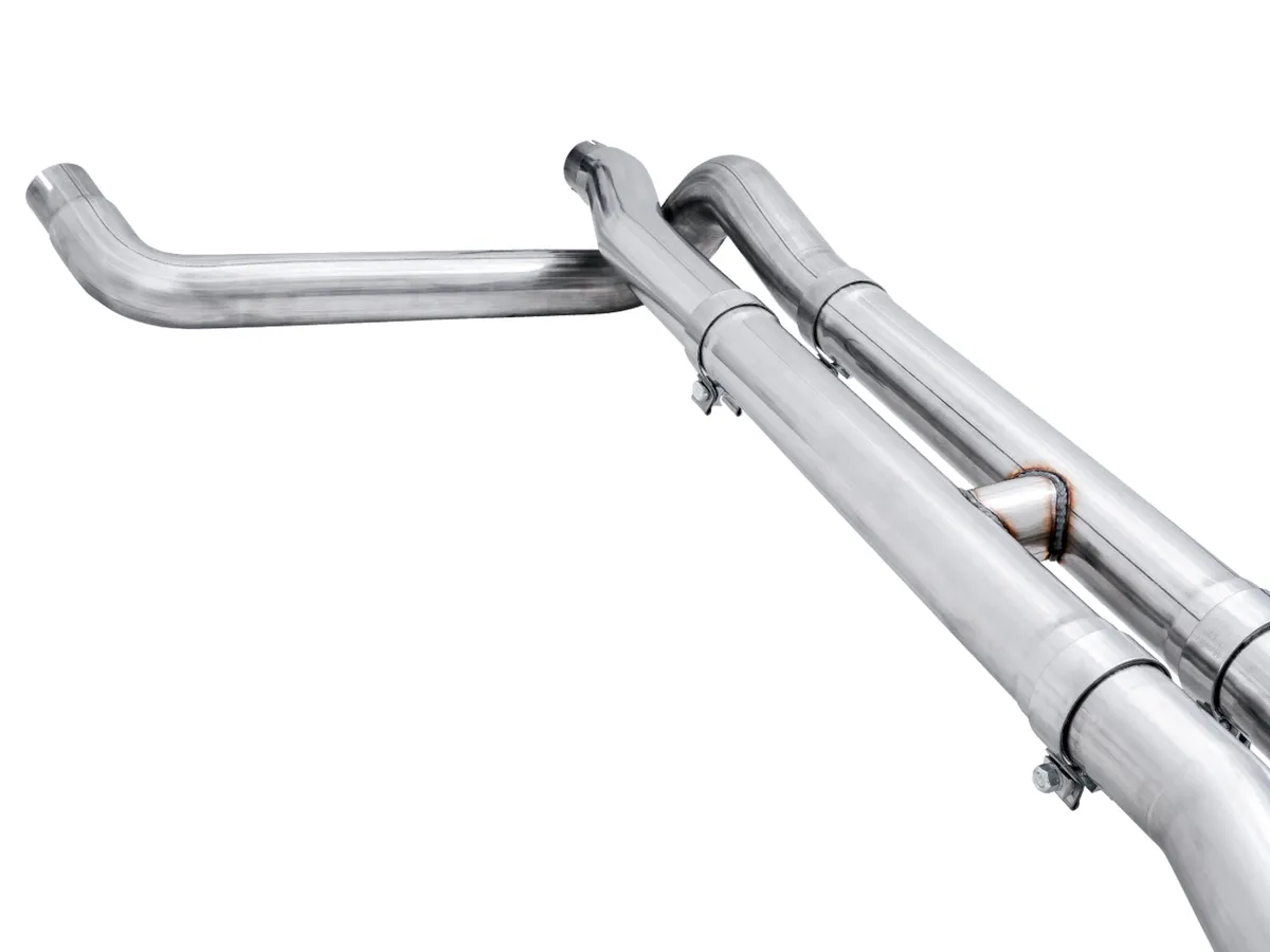 AWE 0FG Catback Split Rear Exit Exhaust for 4th Gen Silverado/Sierra 1500 6.2L (with bumper cutouts) - Quad Chrome Silver Tips product image