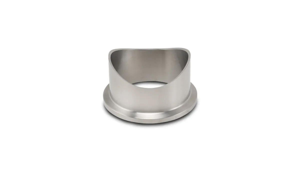 Vibrant Performance Blow Off Valve Weld Flange; 76.2MM OD; 59.5MM Flange OD; 3.3MM Apex Width; 51.7 CRMD; 2MM Centering Ring Male Diameter Height; 47.7MM Port ID; Tial 50mm; Aluminum;