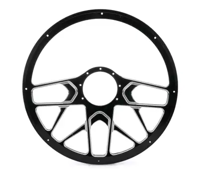 Billet Specialties Steering Wheel 1/2 Wrap 15.5in Redline Black