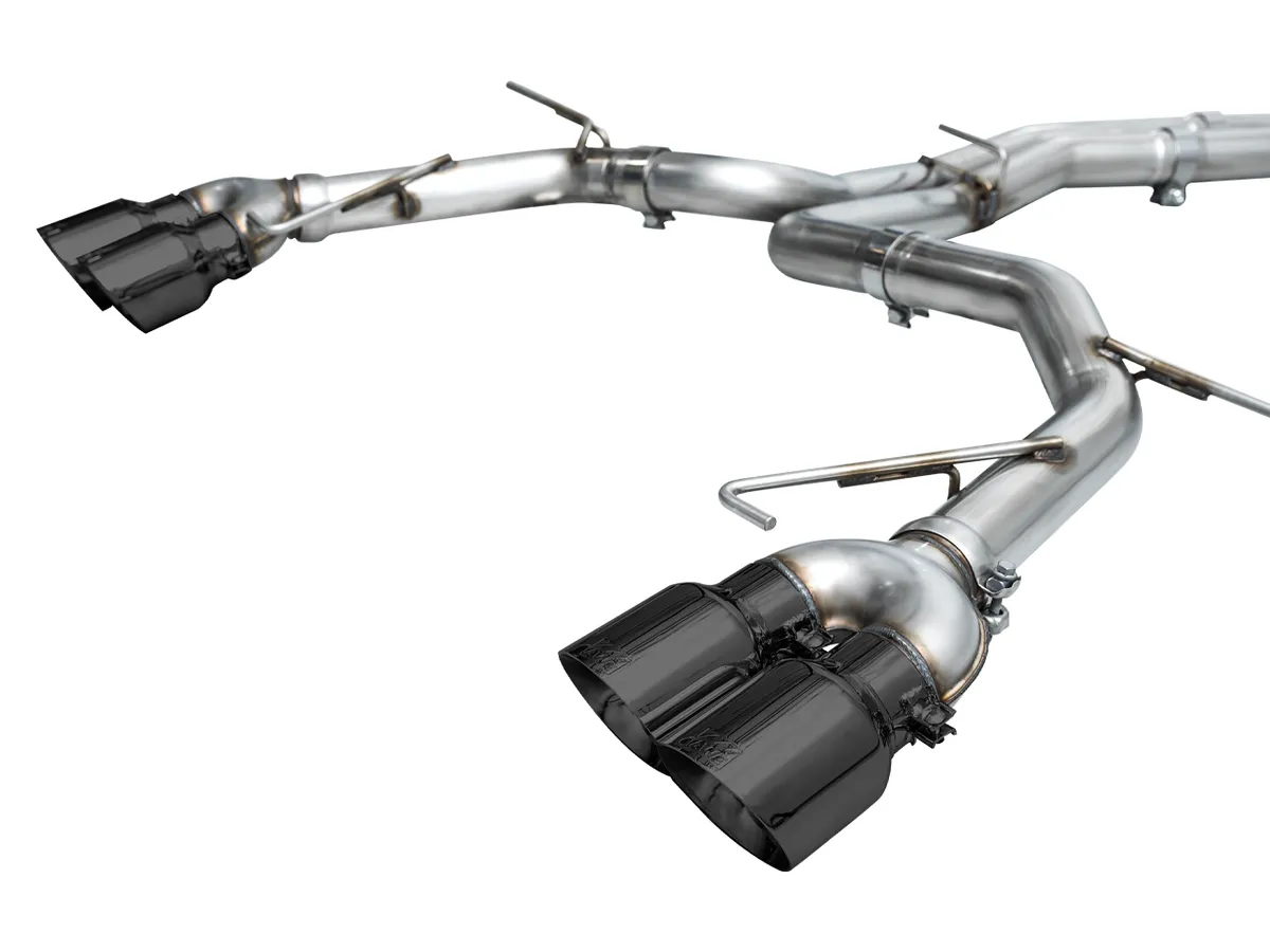 AWE Track Edition Exhaust for Audi C8 S6/S7 - Diamond Black Tips product image