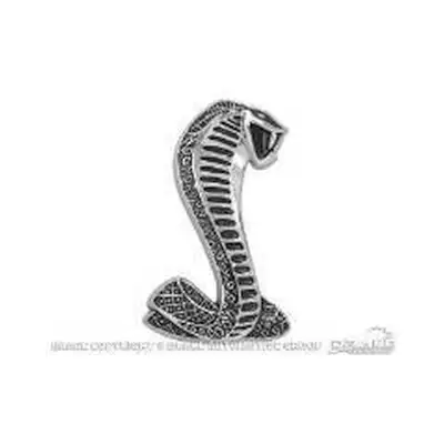 Drake Muscle Shelby Cobra Fender Emblem; Right Side; Chromed Plastic Stick On;