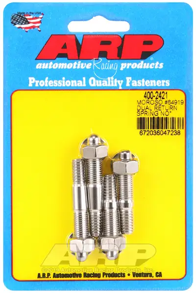 ARP Auto Racing Moroso 64919 Dual Return Spring no Spacer Plate ss Carb Stud Kit
