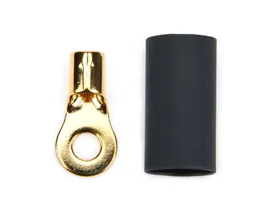 Quickcar Racing Ring Terminal #10 8-10 GA. Pair w/Heat Shrink