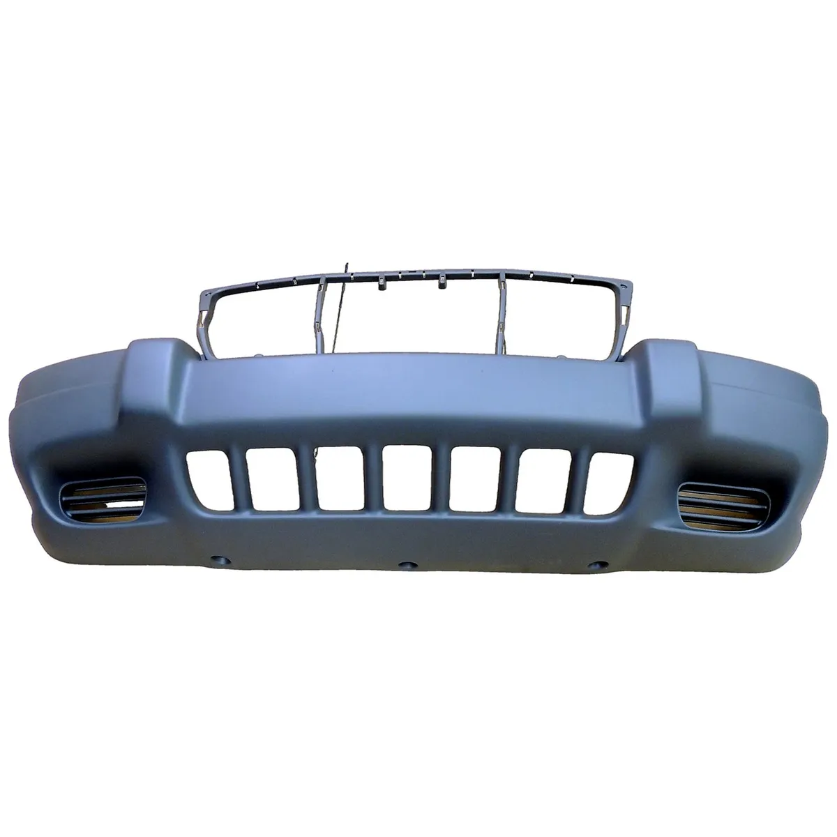 Front Bumper Fascia; Gray; Textured; w/Laredo Package w/o Fog Lamps; product image