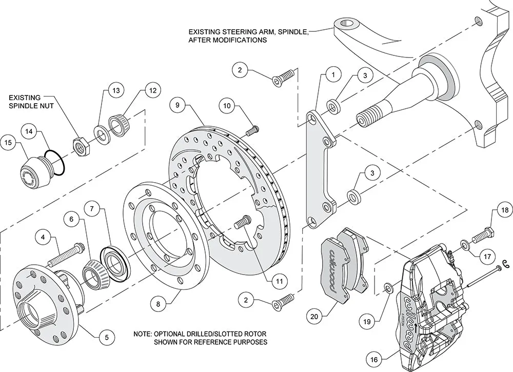 1979 - 1990 Buick, Chevrolet, Oldsmobile, Pontiac Forged Dynapro 6 Big Brake Front Brake Kit (Hub) - 140-12836 product image