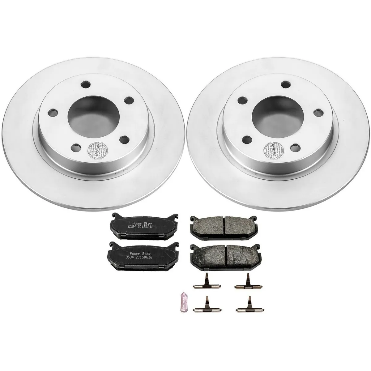 Z17 Geomet Coated Rotor Kit: Genuine Geomet Fully Coated Rotors; Ceramic Pads W/Hardware product image