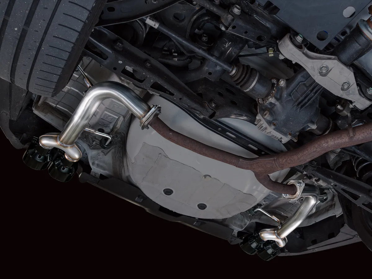 AWE Track Edition Axleback Exhaust for VB Subaru WRX - Diamond Black Tips 3020-43424 product image