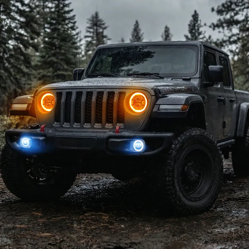 "JT Shadow Bundle – 9"" LED Halo Headlights, Turn Signals, Fogs & Tail Lights for Jeep Gladiator JT" product image