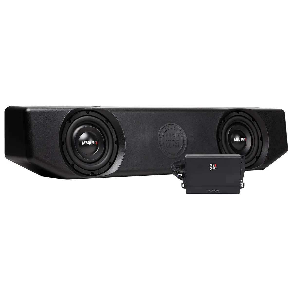 MB Quart 20c Gladiator Tuned Audio Package W/400w Two Underseat Subwoofer System