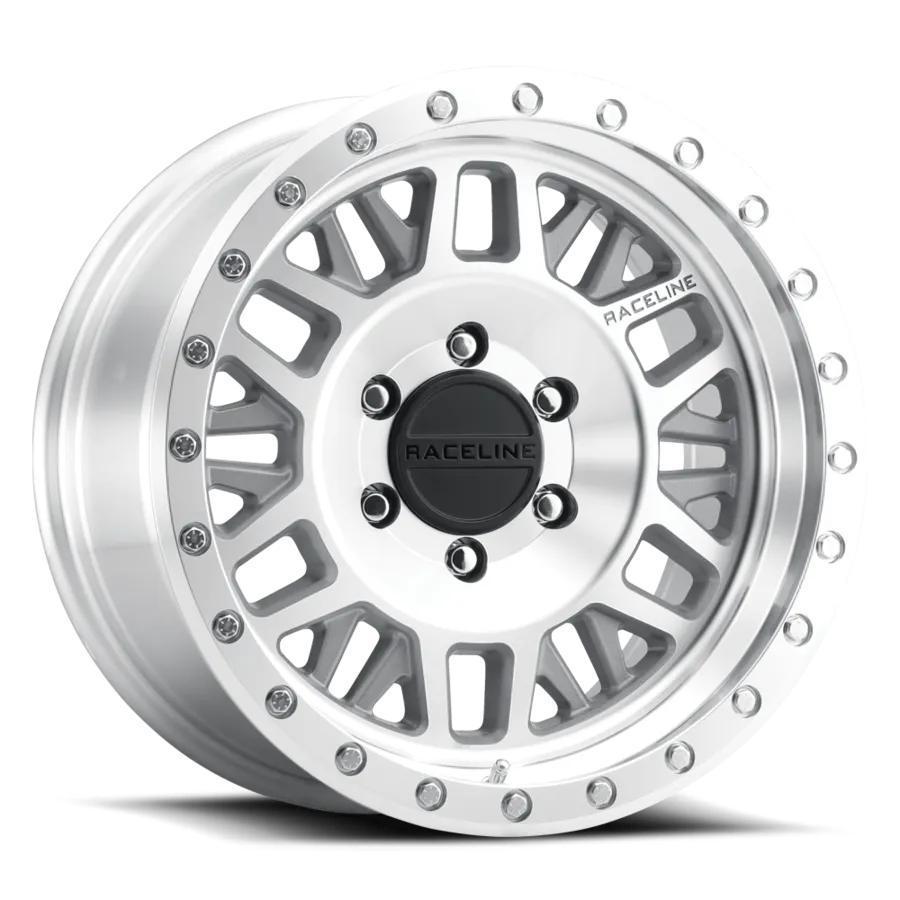 Aluminum Wheels 18x9 Ryno 951MC Machined Silver 18 Offset 6 on 139.7 Bolt Pattern 106.1 Bore Raceline product image