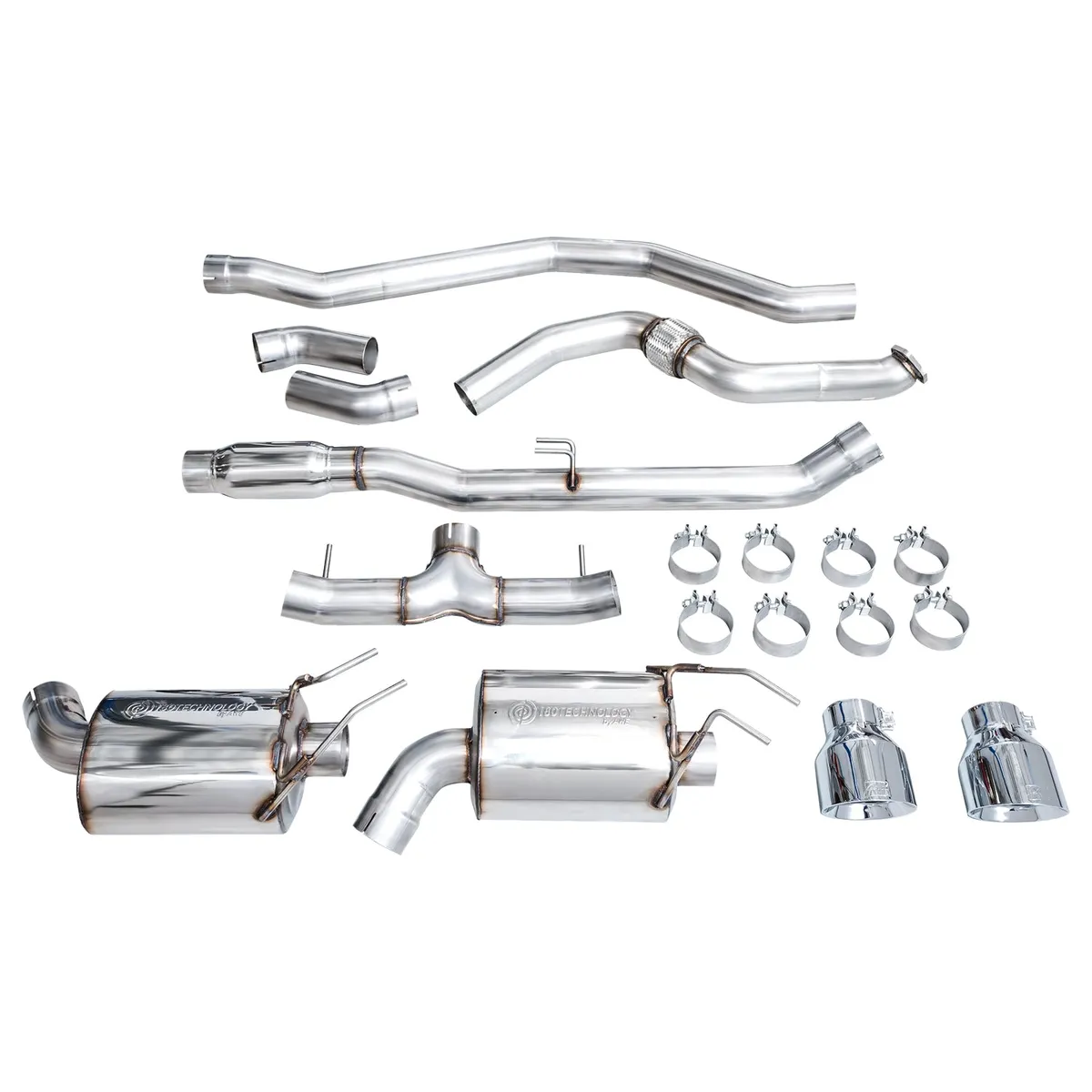 AWE Touring Edition Exhaust for FE1 Civic SiDE4 Acura Integra - Dual Chrome Silver Tips product image