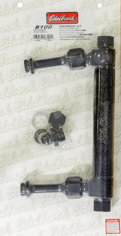 Edelbrock Edelbrock 8100 Black Adjustable Fuel Log for Edelbrock VRS-4150, Holley & Demon Carburetors