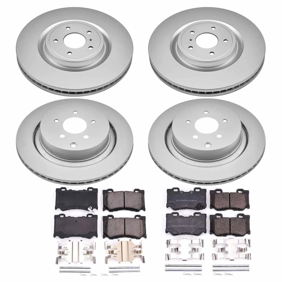 Z17 Geomet Coated Rotor Kit: Genuine Geomet Fully Coated Rotors; Ceramic Pads W/Hardware product image