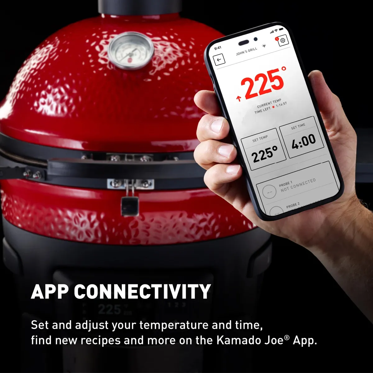 Konnected Joe Digital 18in Charcoal Kamado Grill product image