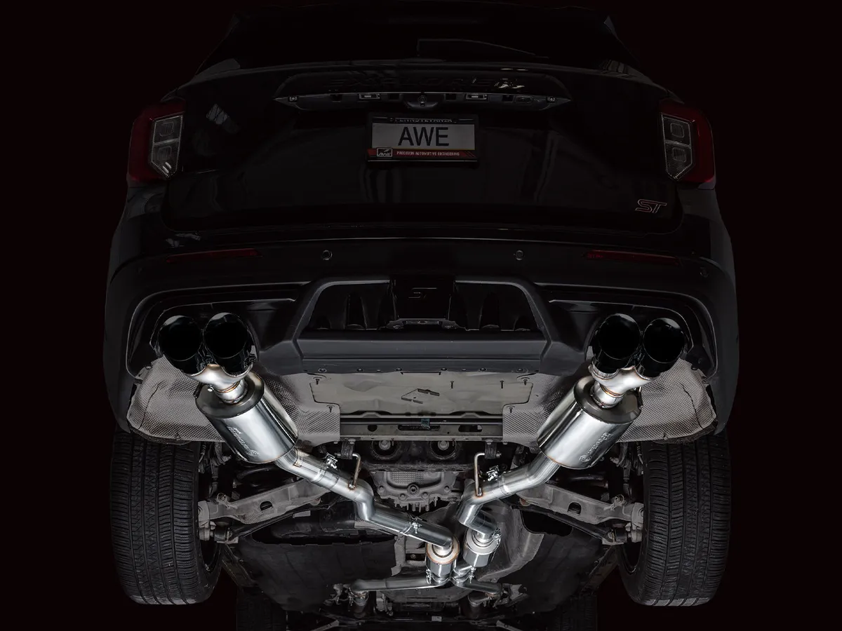 AWE Touring Edition Exhaust for Ford Explorer ST - Chrome Silver Tips product image
