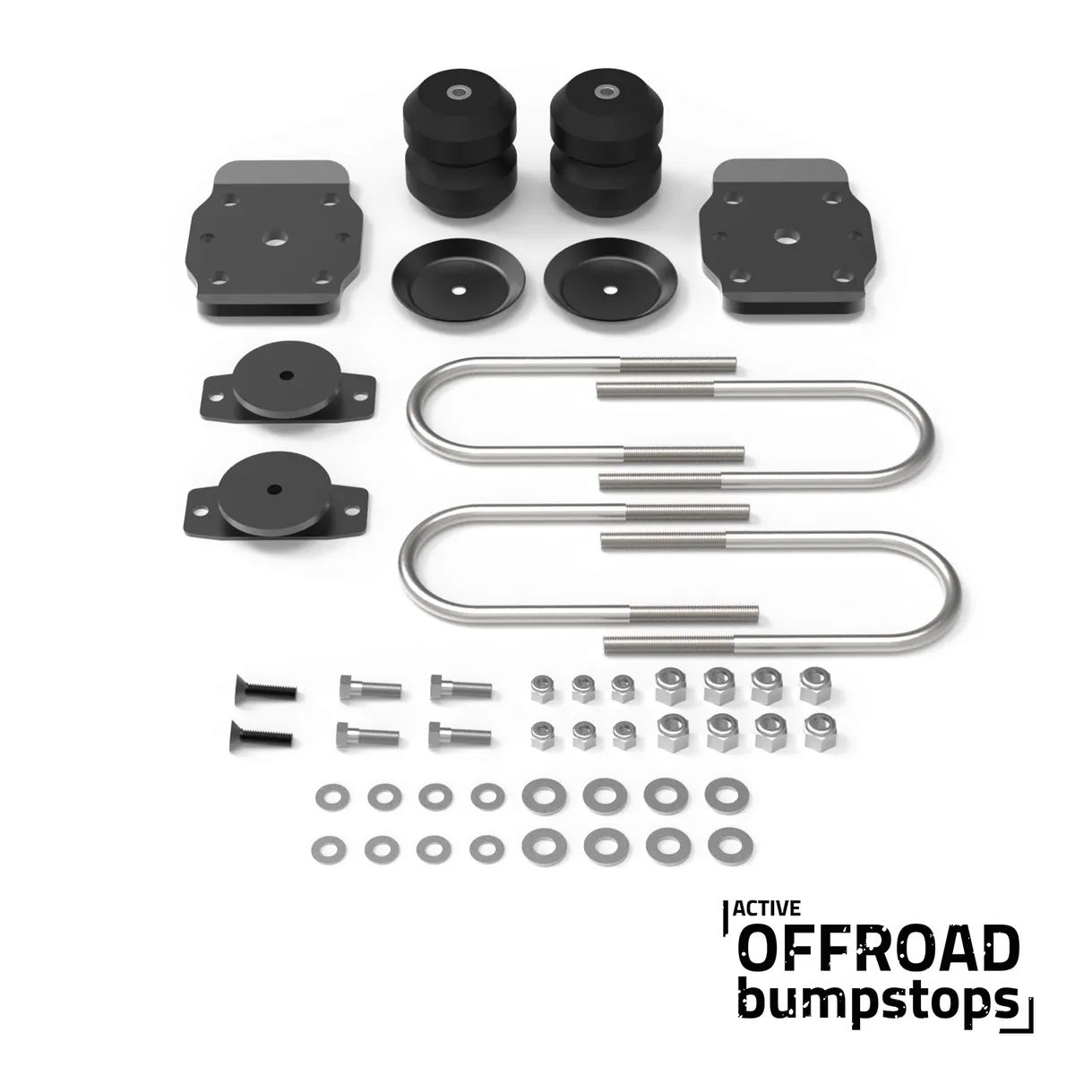 Active Off-Road Bumpstops w/ U-Bolt Flip Kit For 2015-2022 Chevy Colorado And 2015-Present Gmc Canyon - Rear Kit - Sku #absgmfk product image