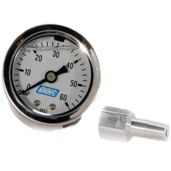 BBK Performance 1986-1993 Mustang 5.0l Fuel Pressure Gauge Adapter 0-60 PSI