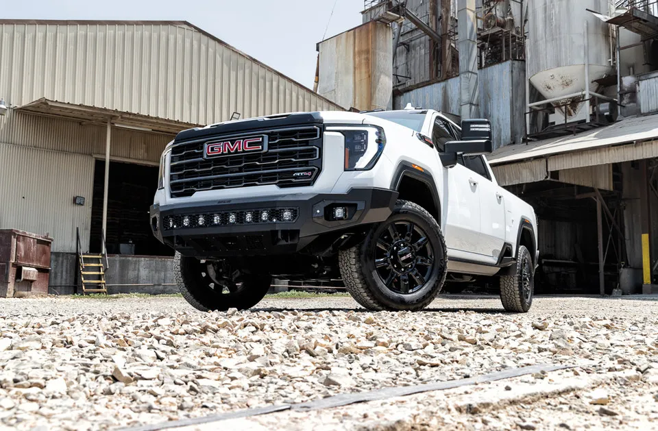 Freedom Front Bumper Base For 2024-2026 Sierra 2500/3500 HD Non-winch Sensor Cutouts Texture Black Powdercoat Bodyguard Bumpers product image