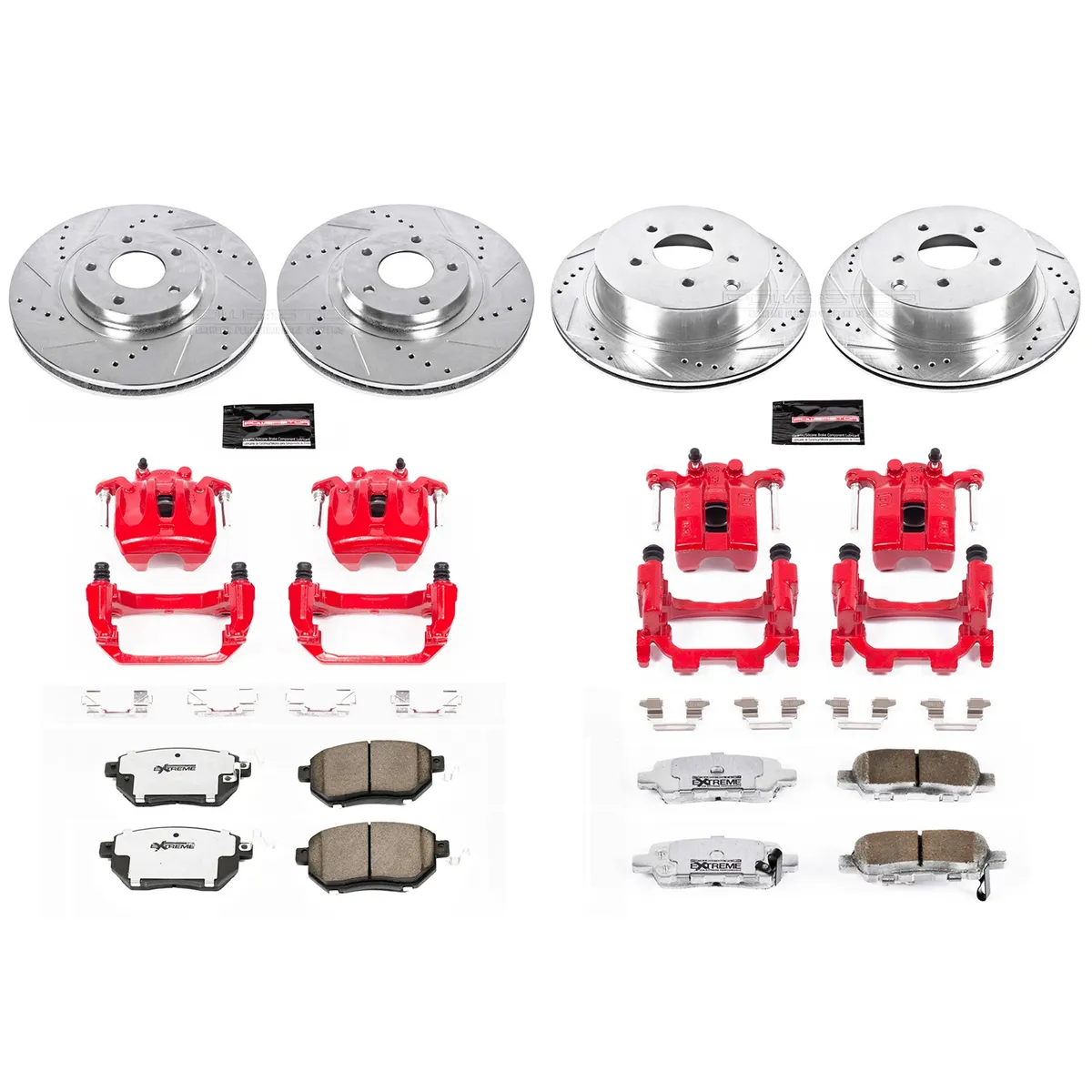 Z26 Street Warrior Upgrade Kit: Drilled/Slotted Rotors; Carbon-Fiber Ceramic Pads; Powder Coated Calipers product image