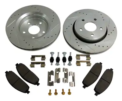 Crown Automotive Jeep Replacement Disc Brake Service Kit 2005-2010 WK, WH (Europe) Grand Cherokee w/o SRT8 Package;2006-2010 XK, XH (Europe) Commander;