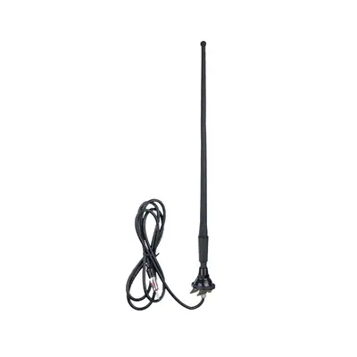Metra Electronics ANTENNAWorks; Universal Rubber Antenna; Roof Mount; For 1 in./25m Hole; 14 in./36cm Removable Black Conductive Rubber Mast; 54 in./137cm Cable; AM/FM;