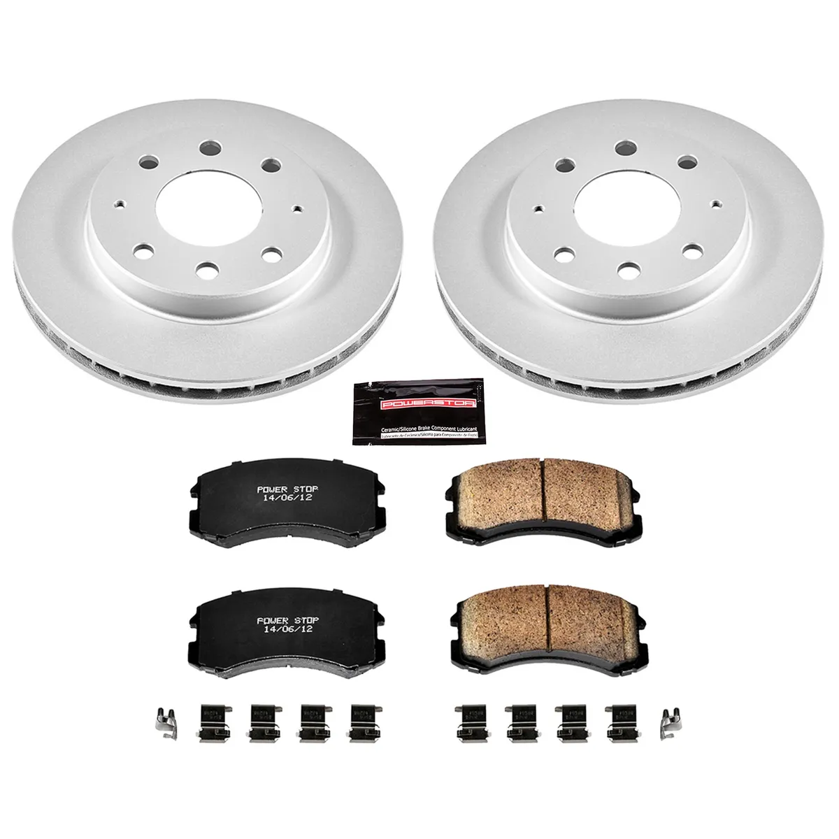 Z17 Geomet Coated Rotor Kit: Genuine Geomet Fully Coated Rotors; Ceramic Pads W/Hardware product image
