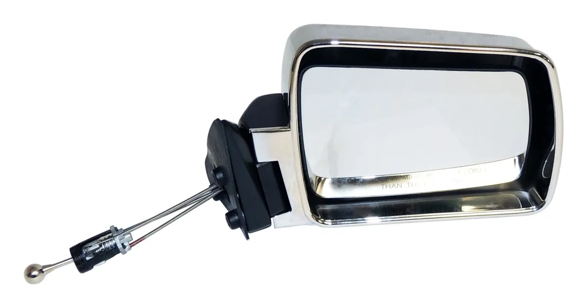 Crown Automotive Jeep Replacement 55034120 Right Manual Remote Folding Mirror for 84-96 XJ, Cherokee, MJ Comanche, Chrome product image