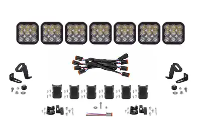 Diode Dynamics Diode Dynamics - SS5 Sport Universal CrossLink 7-Pod Lightbar White Driving