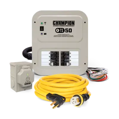 Champion Power Equipment 50amp Manual Transfer Switch Prewired With 10 Circuits
