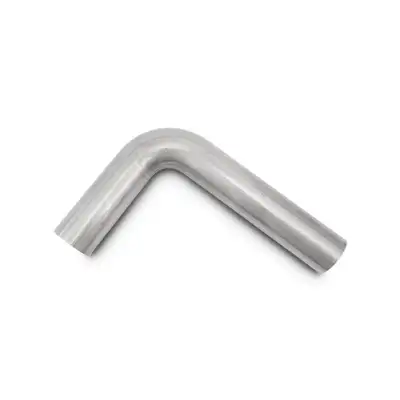Vibrant Performance 90 Degree Stainless Steel Bend; 2 in. OD; 2.5 in. Centerline Radius; 4 in. Leg Length From Tangent 1; 12 in. Leg Length From Tangent 2;