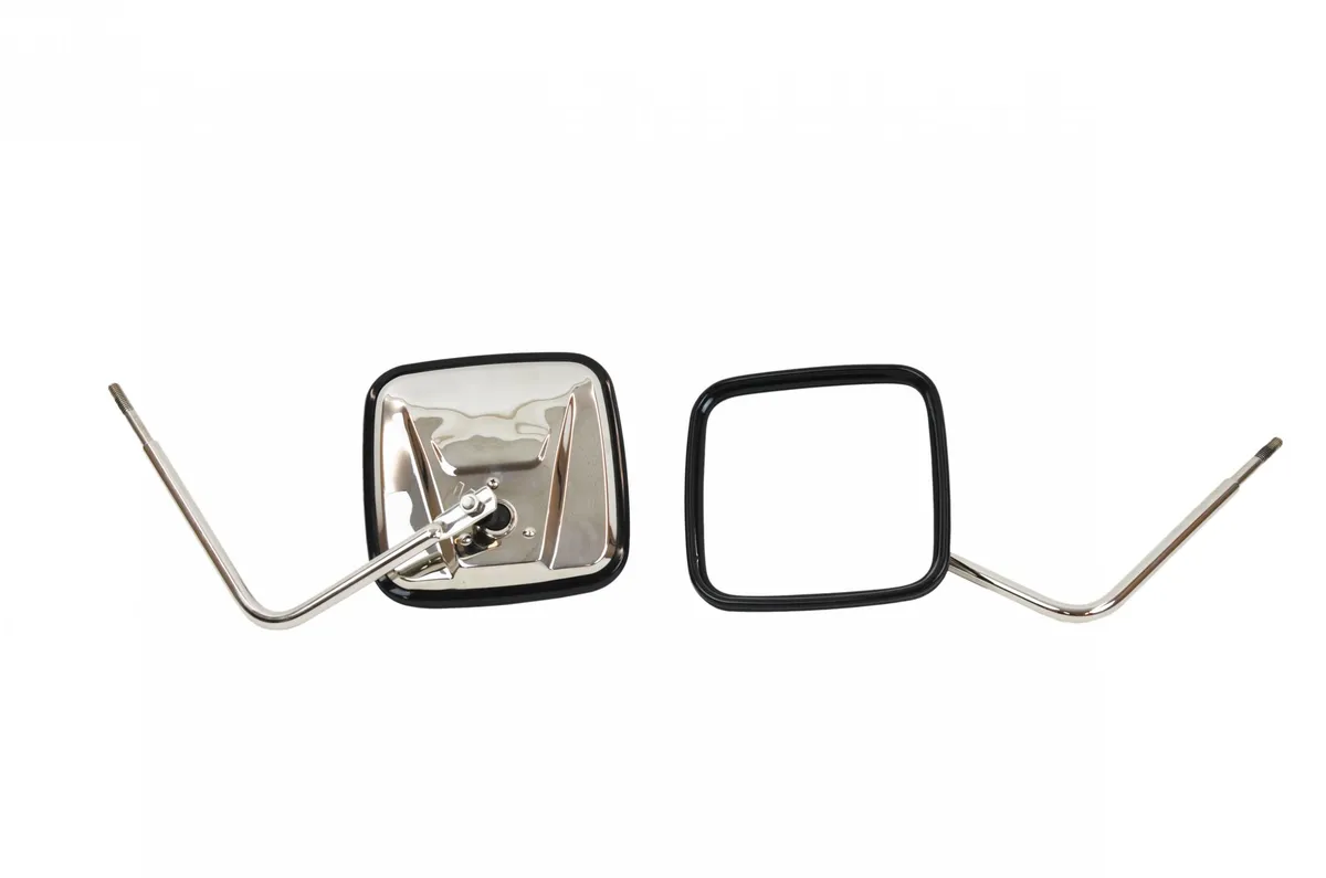 JEEP CJ/YJ/TJ/JK Outback Mirrors Pair 76-18 CJ and Wrangler YJ/TJ/JK Polished Silver Kentrol product image