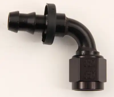 XRP #4 90 Deg Push-On Hose End Black