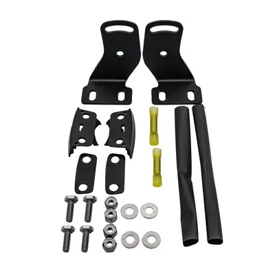 RIGID Industries A stainless steel hardware kit designed to be used with RIGID s Black RDS-Series lights. The kit includes brackets; bushings; mounting hardware; butt connectors; and heat shrink.