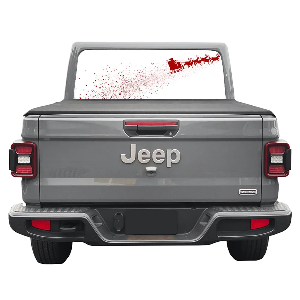 Santas Sleigh Rear Window Decal product image