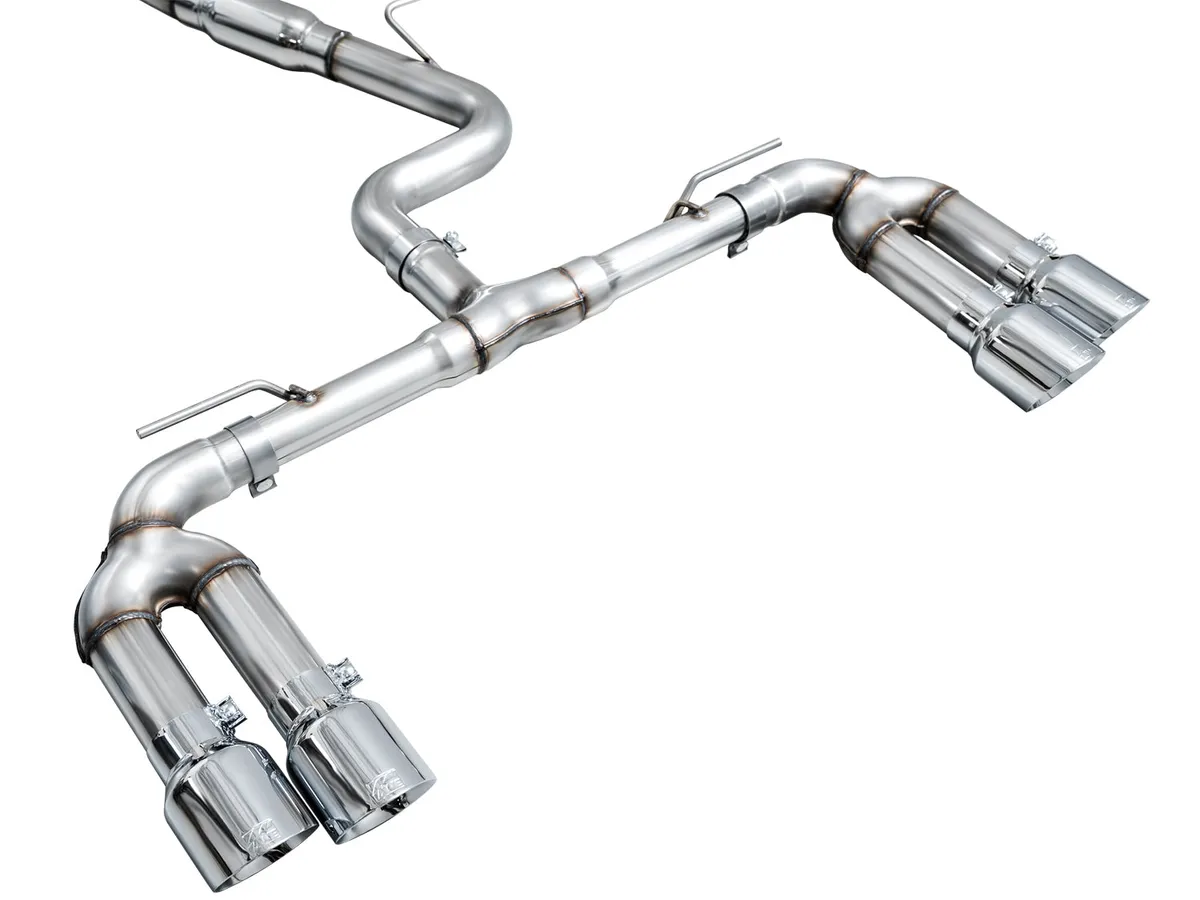 AWE Track Edition Exhaust for Audi 8Y S3 - Chrome Silver Tips product image