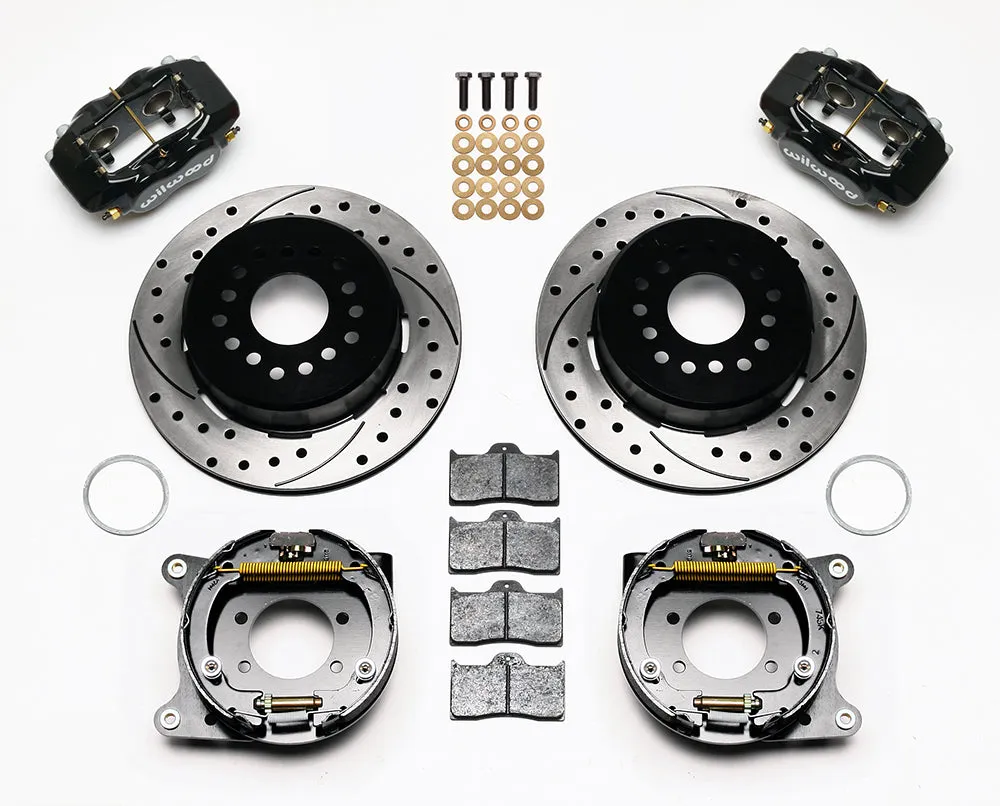Wilwood FDLI PS Park Brake Kit Drilled Red Ford 8.8 w2.5in Offset-5 Lug product image