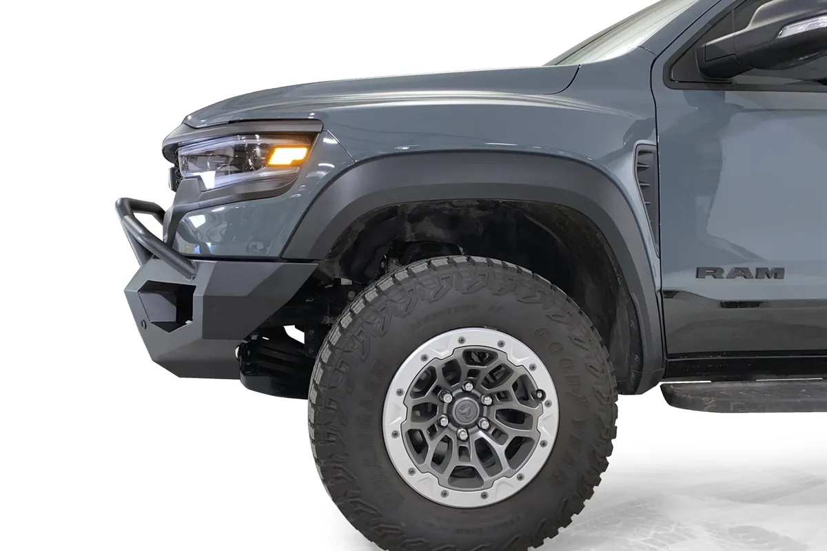 Matrix Front Bumper; Pre-Runner Guard; Sensor Compatible; 2 Stage Matte Black Powder Coat; product image