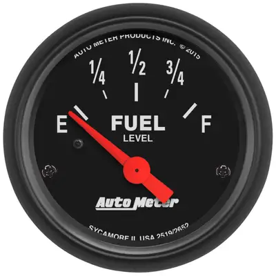 AutoMeter Gauge, Fuel Level, 2 1/16", 73oe to 10of(Aftermarket Linear), Elec, Z-Series