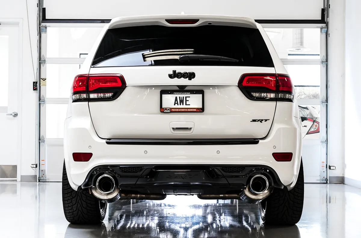 AWE Touring Edition Exhaust for Jeep Grand Cherokee SRT - Chrome Silver Tips product image