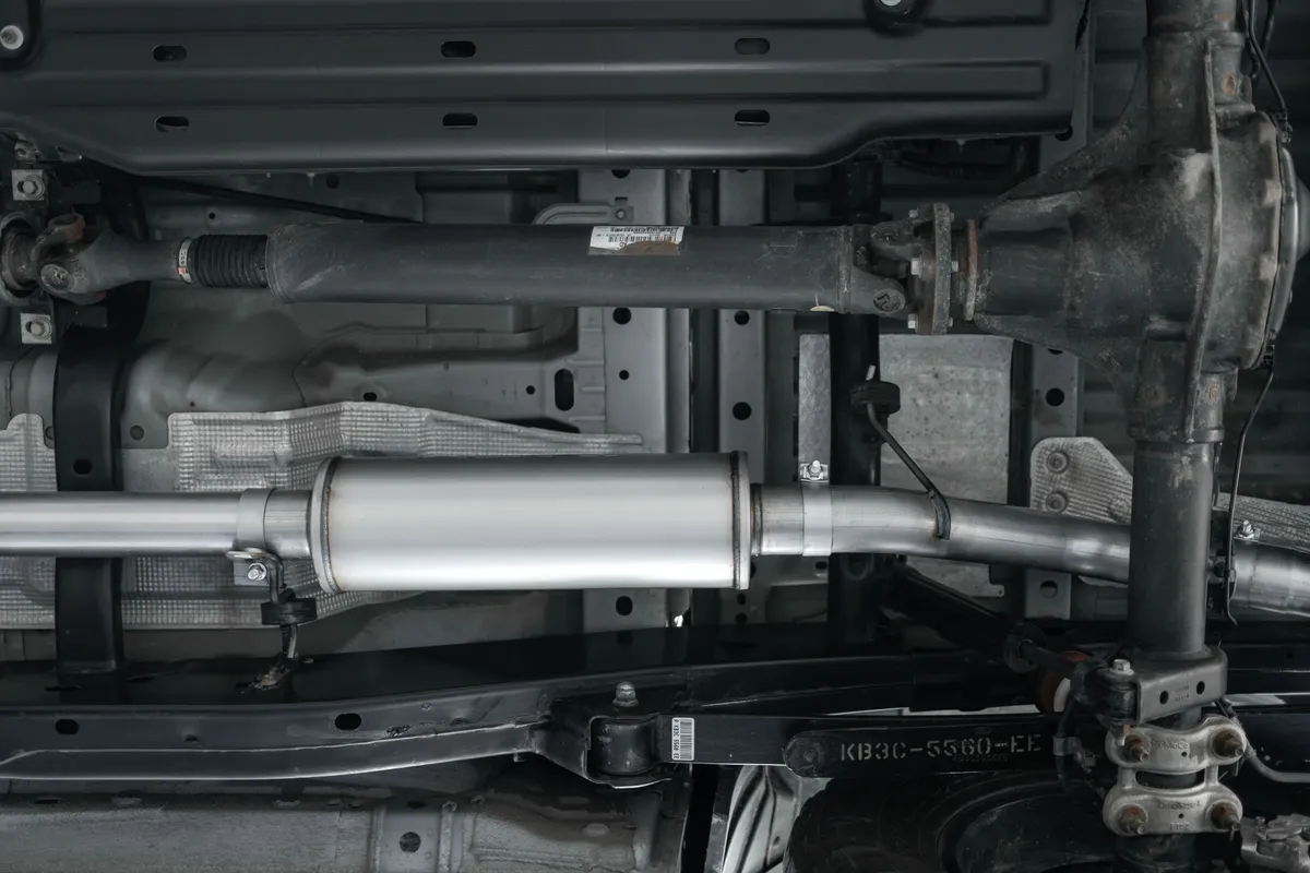 Armor Pro Cat Back Exhaust System; 3 in.; Incl. Front Pipe/Muffler/Tailpipes/Hardware/4 in. OD Tips; Single Side Exit; T304 Stainless Steel; product image