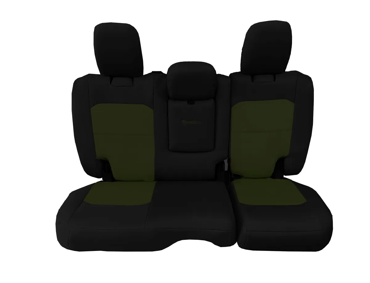 Rear Bench Tactical Seat Covers For Jeep® Wrangler Jlu 2018+ 4 Door - With Fold Down Armrest Only! w/ Molle (Not For 4xe Edition) | Bartact® product image