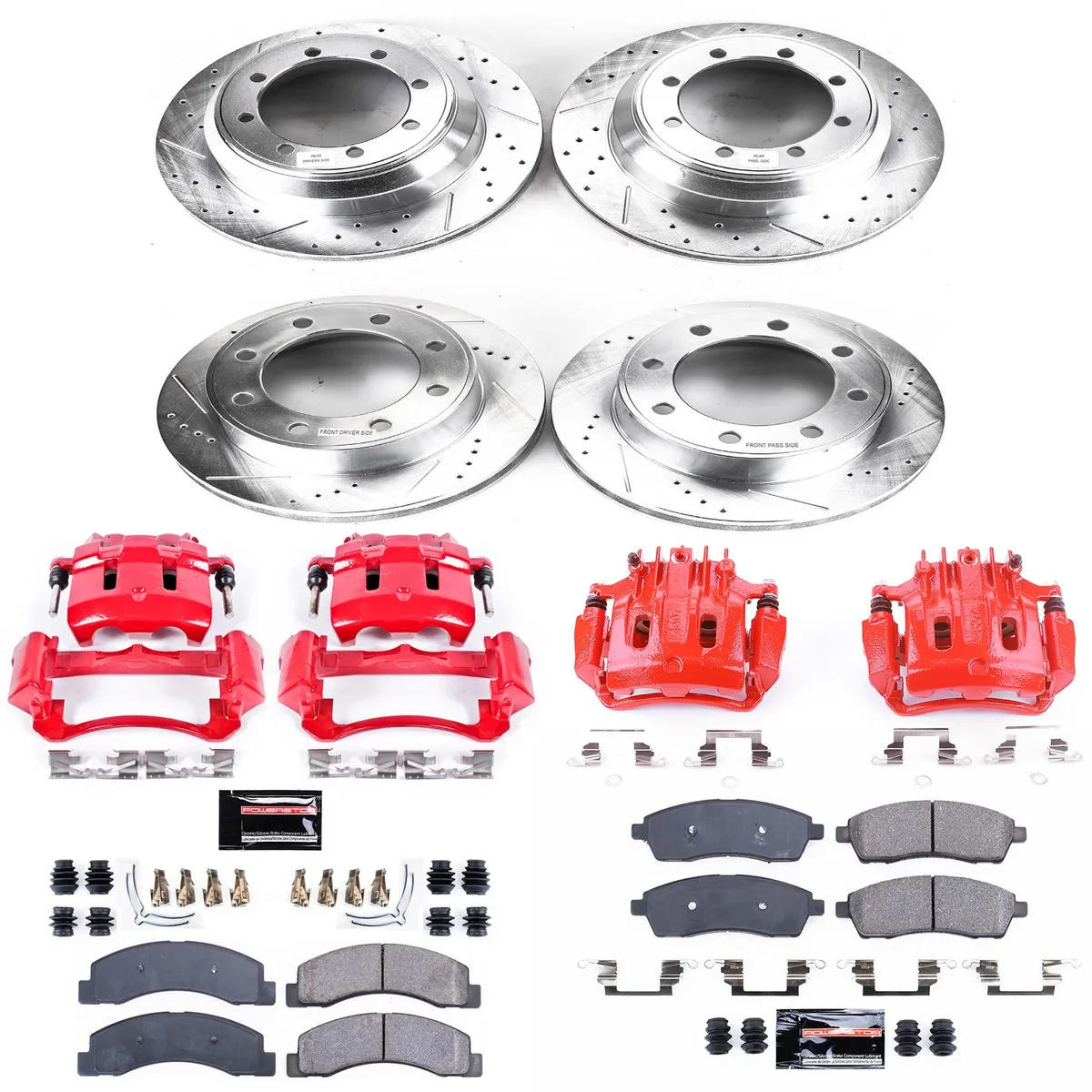 Z23 Evolution Sport Upgrade Kit: Drilled/Slotted Rotors; Carbon-Fiber Ceramic Pads; Powder Coated Calipers product image