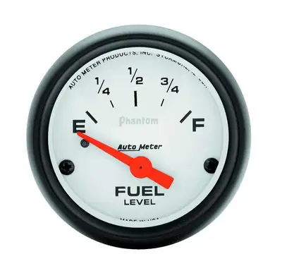 AutoMeter Gauge, Fuel Level, 2 1/16", 240OE to 33OF, Elec, Phantom