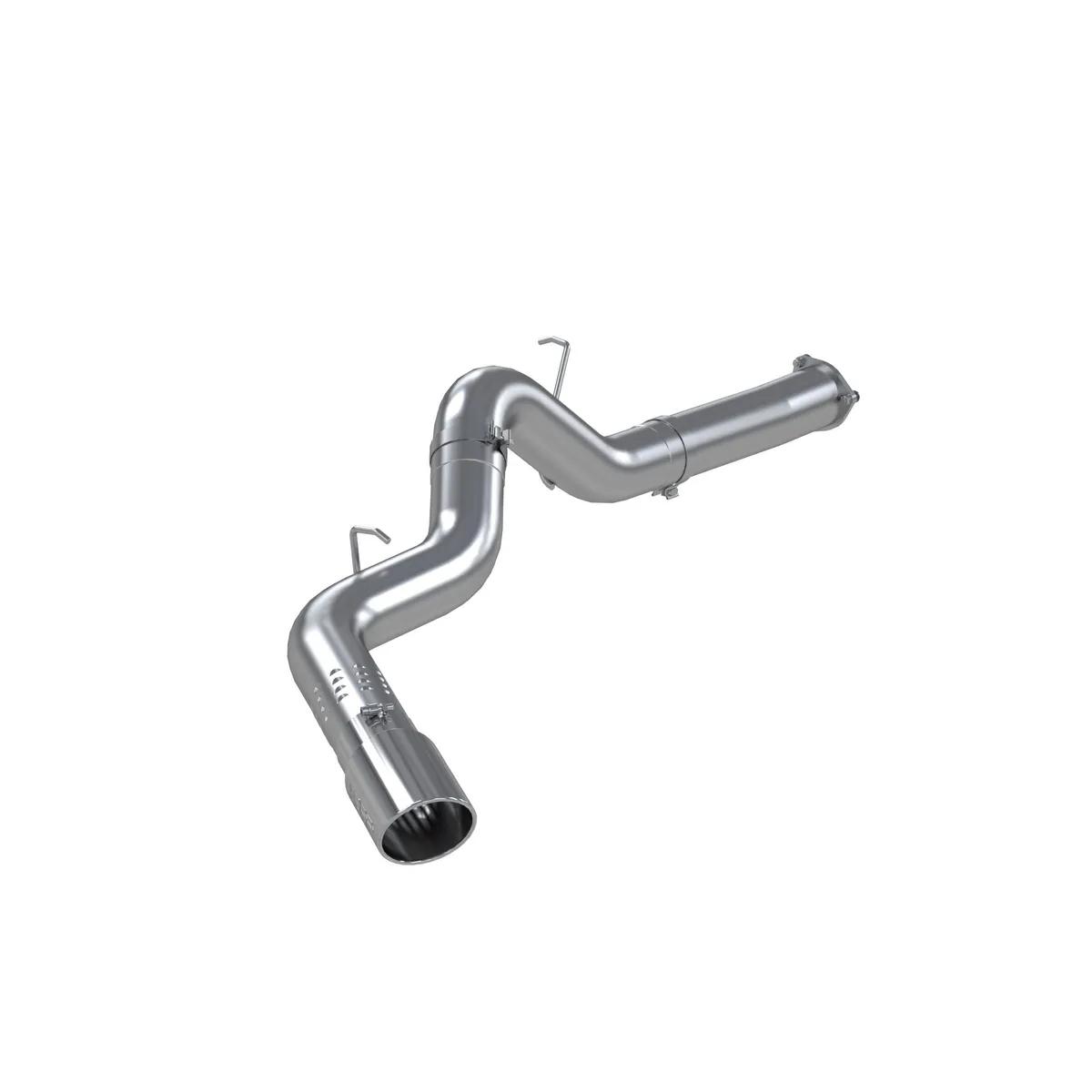 Armor Lite Filter Back Exhaust System; 5 in.; Incl. Extension Pipes/Tailpipe/Hardware/6 in. OD Tip; Single Side Exit; Aluminized; product image