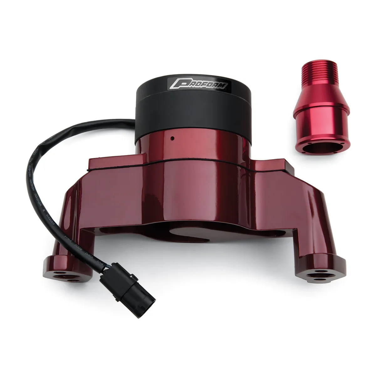 Electric Engine Water Pump Aluminum Red Powder Coat Fits SB Chevy Engines Proform product image