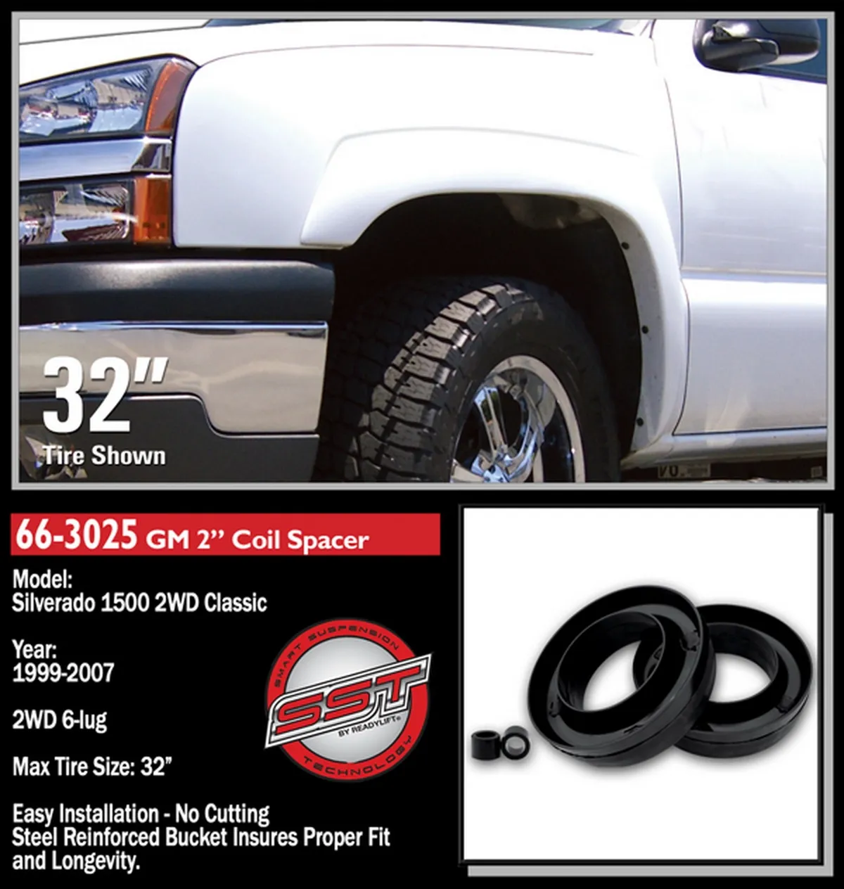 2 Front Leveling Kit - GM Silverado / Sierra 1500 2WD 1999-2007 product image