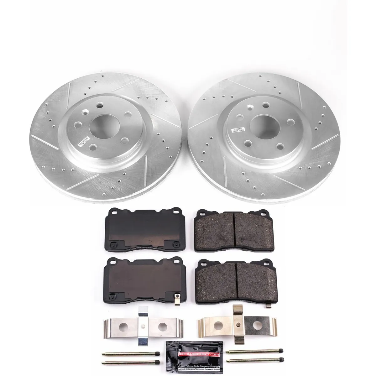 Z23 Evolution Sport Upgrade Kit: Drilled/Slotted Rotors; Carbon-Fiber Ceramic Pads W/Hardware product image